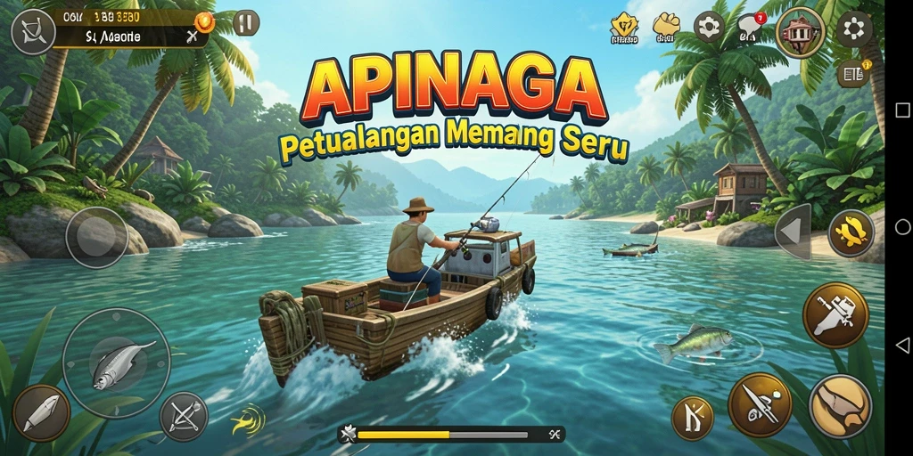 Tangkapan ikan yang menakjubkan dalam gameplay APINAGA.