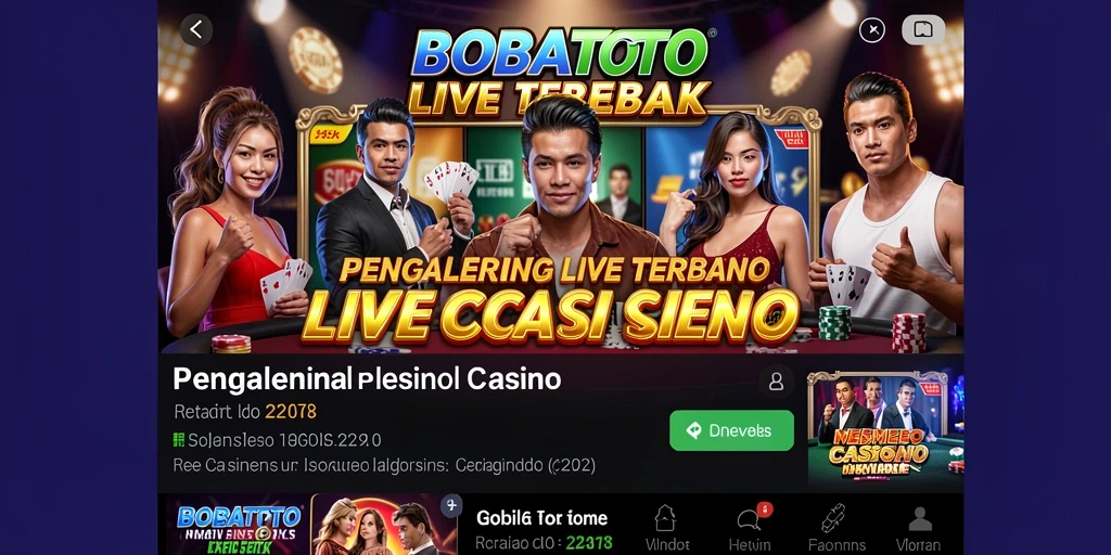 Tampilan gameplay autentik dari BOBATOTO yang menampilkan dealer langsung.