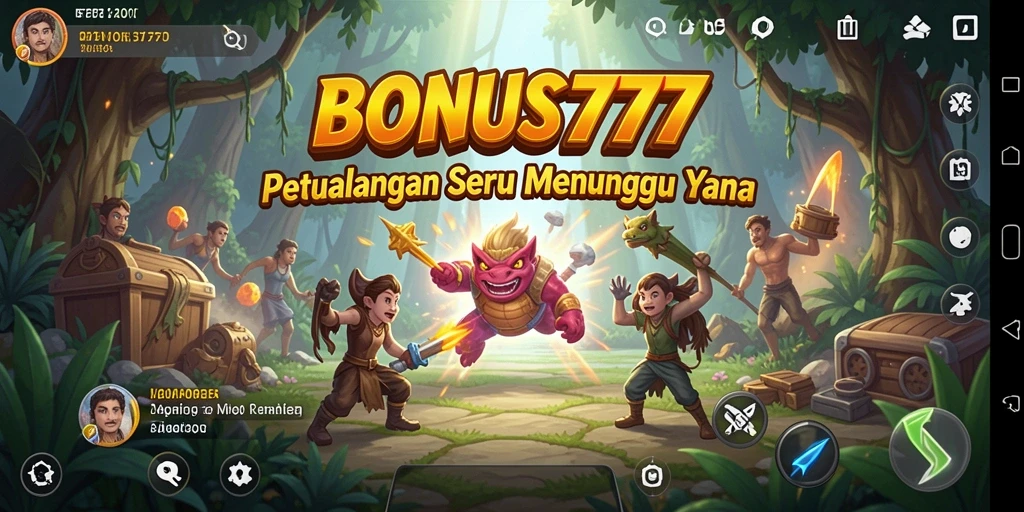 Tangkapan layar utama menunjukkan gameplay menantang dari BONUS777.