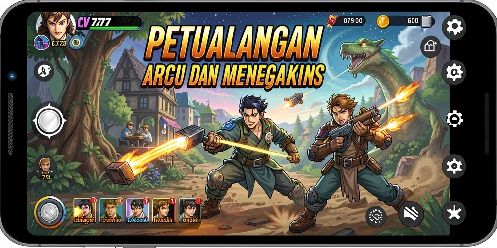 Tampilan gameplay seru CV777 di dalam arena Arcade.