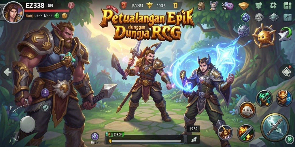 Gameplay seru dengan petualangan mendalam dalam EZ338.