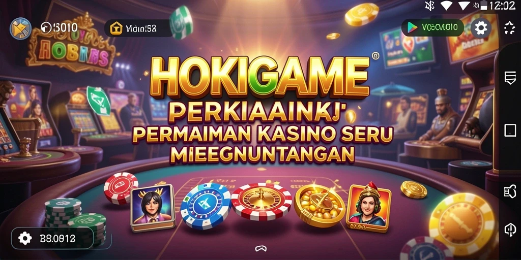 Tangkapan layar gameplay HOKIGAME menampilkan keseruan permainan Kasino yang kaya visual.