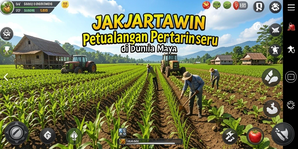 Tampilan menarik dalam gameplay pertanian di JAKARTAWIN.