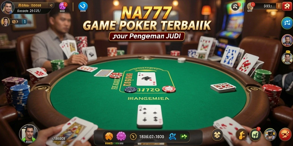 Screenshot gameplay NA777 menampilkan suasana Poker yang mendebarkan.